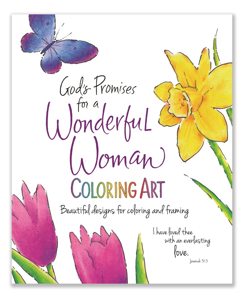 God's Promises for a Wonderful Woman Coloring Art
